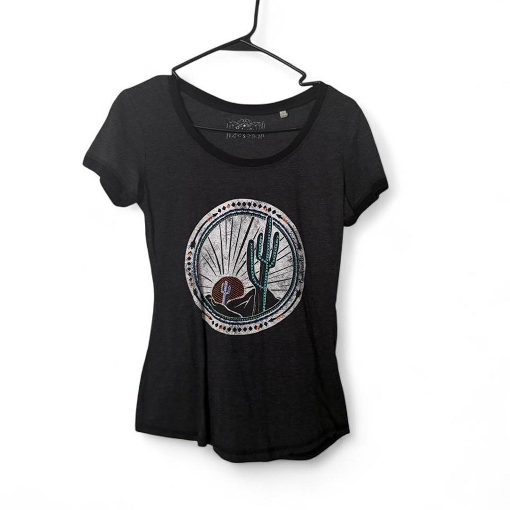 Panhandle Slim Women's S Cactus Graphic T Shirt Western Desert Embroidered - Picture 1 of 4